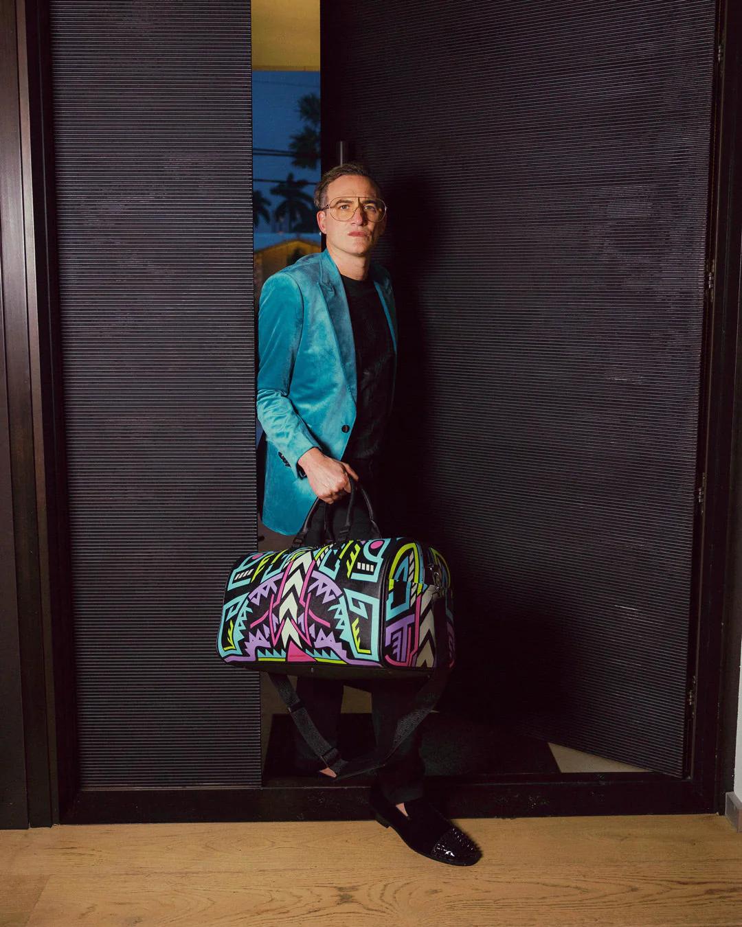 Sprayground A.I. PATH TO THE FUTURE III DUFFLE - SANDFLOWER COLLAB (GLOW IN THE DA