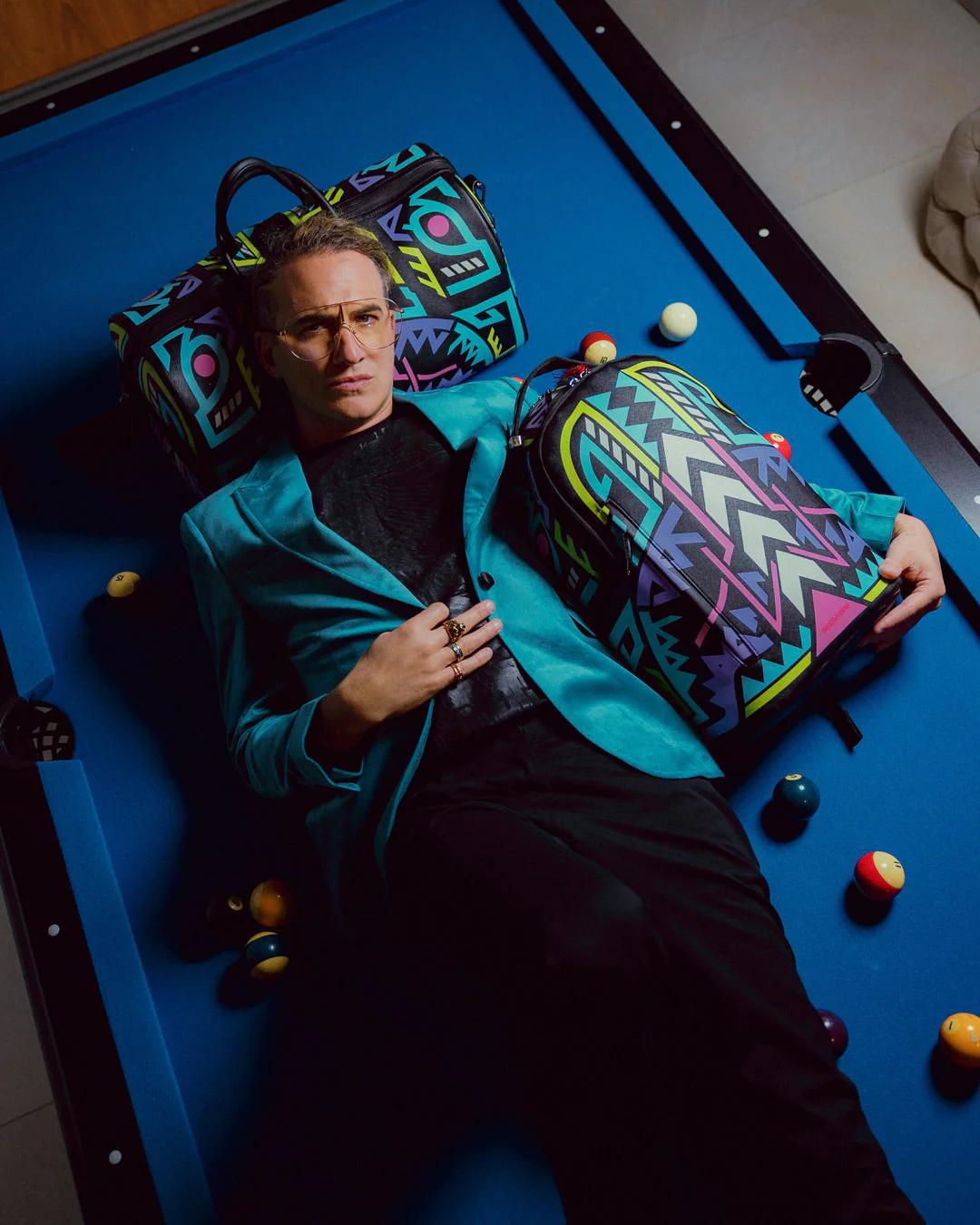 Sprayground A.I. PATH TO THE FUTURE III DUFFLE - SANDFLOWER COLLAB (GLOW IN THE DA