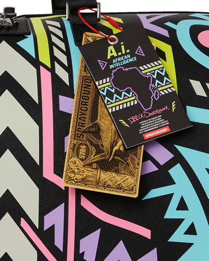 Sprayground A.I. PATH TO THE FUTURE III DUFFLE - SANDFLOWER COLLAB (GLOW IN THE DA