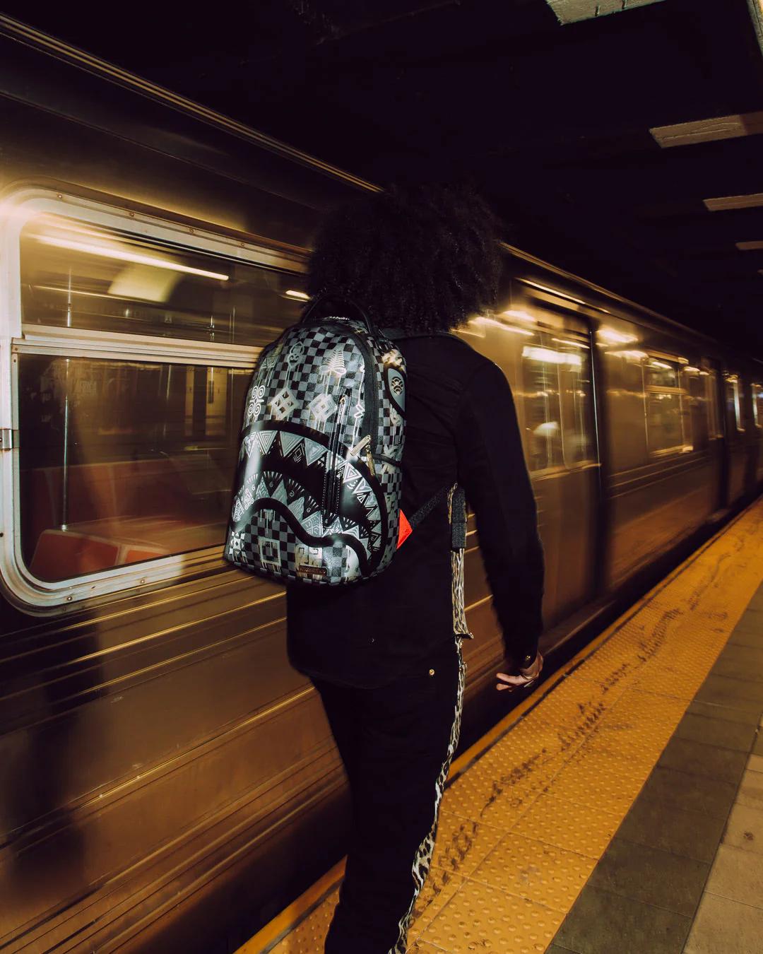 Sprayground AFRICAN INTELLIGENCE 9 POWER GLYPHICS BACKPACK - SANDFLOWER COLLAB
