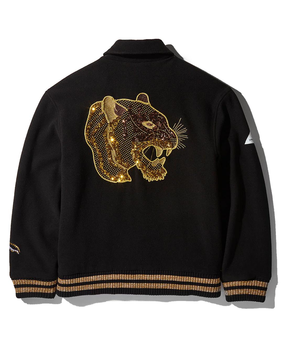 Sprayground A.I.9 AFRICAN INTELLIGENCE GUILDED LEOPARD - SANDFLOWER COLLAB VARSITY