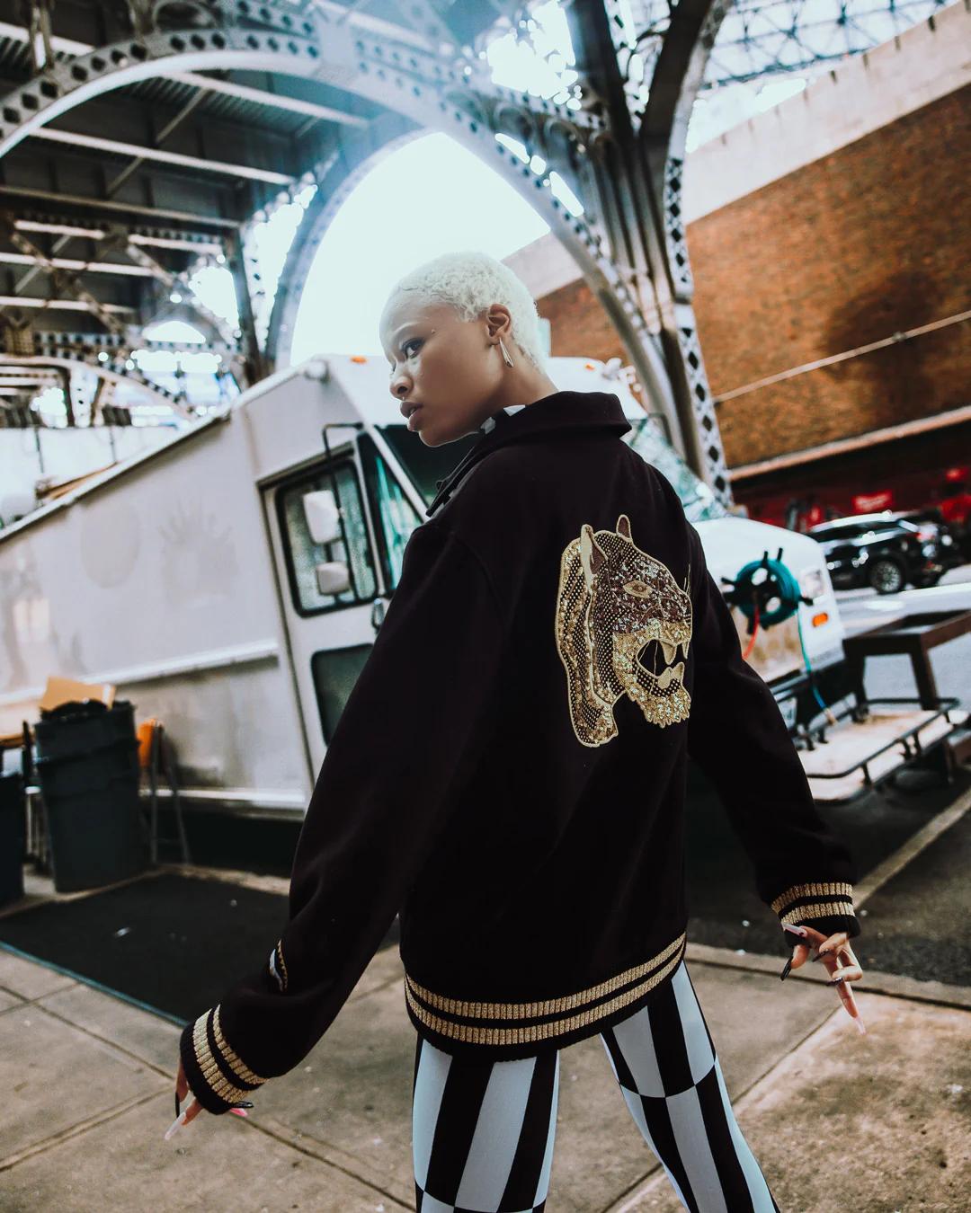 Sprayground A.I.9 AFRICAN INTELLIGENCE GUILDED LEOPARD - SANDFLOWER COLLAB VARSITY
