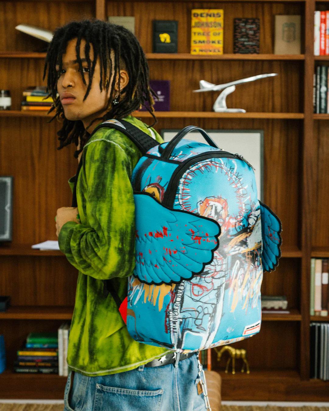 Sprayground OFFICIAL BASQUIAT UNTITLED (FALLEN ANGEL) 1981 WING BACKPACK (DLXV)