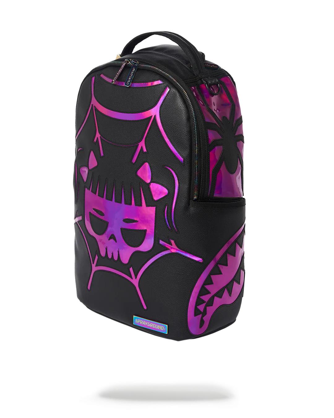 Sprayground CAZZU IRIDESCENT CUT & SEW SPIDER SKULL SHARK BACKPACK (DLXV)