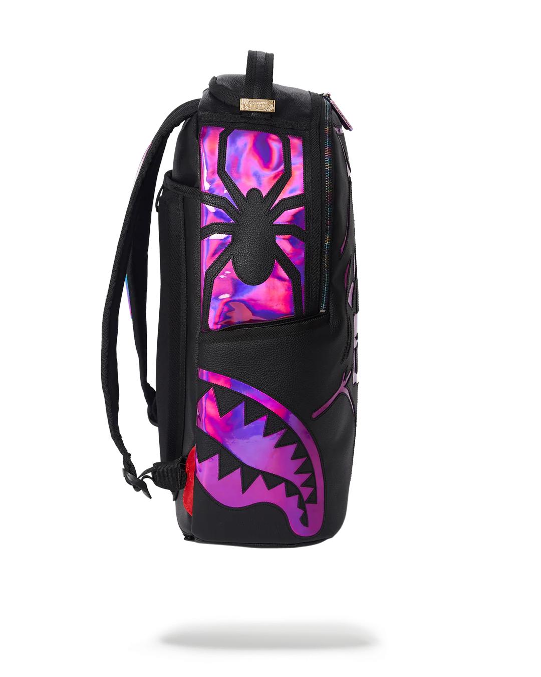 Sprayground CAZZU IRIDESCENT CUT & SEW SPIDER SKULL SHARK BACKPACK (DLXV)