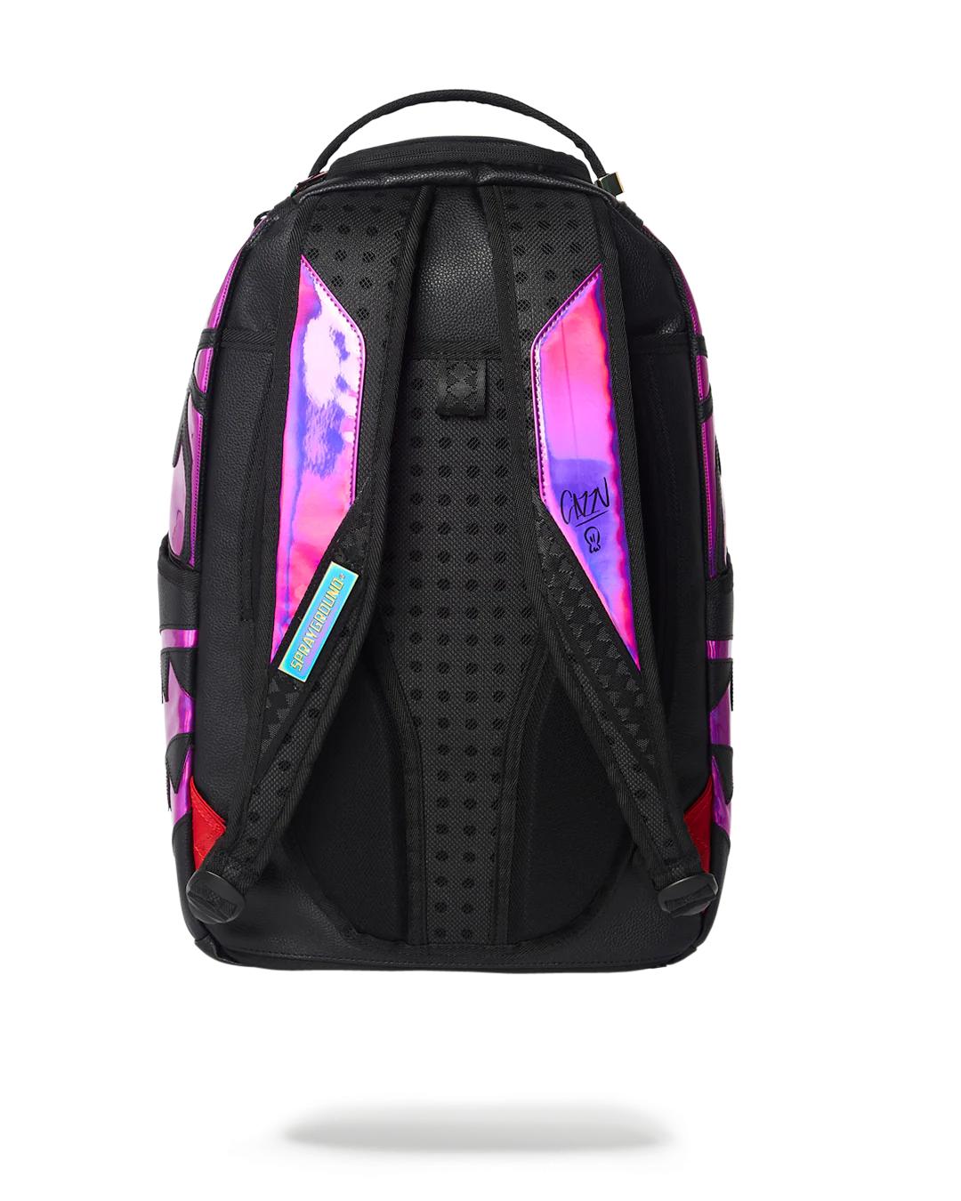 Sprayground CAZZU IRIDESCENT CUT & SEW SPIDER SKULL SHARK BACKPACK (DLXV)
