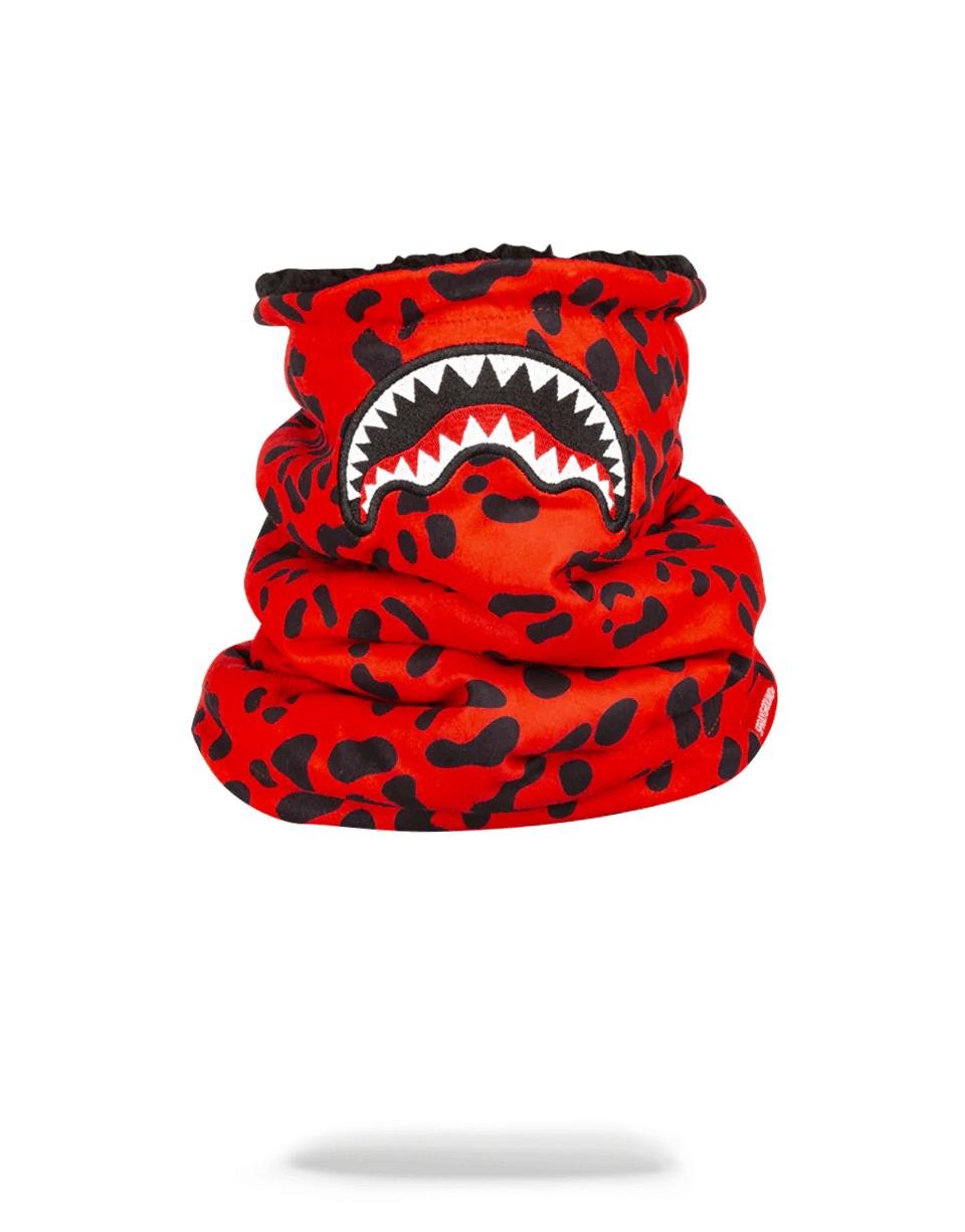Sprayground RED LEOPARD NECK WARMER