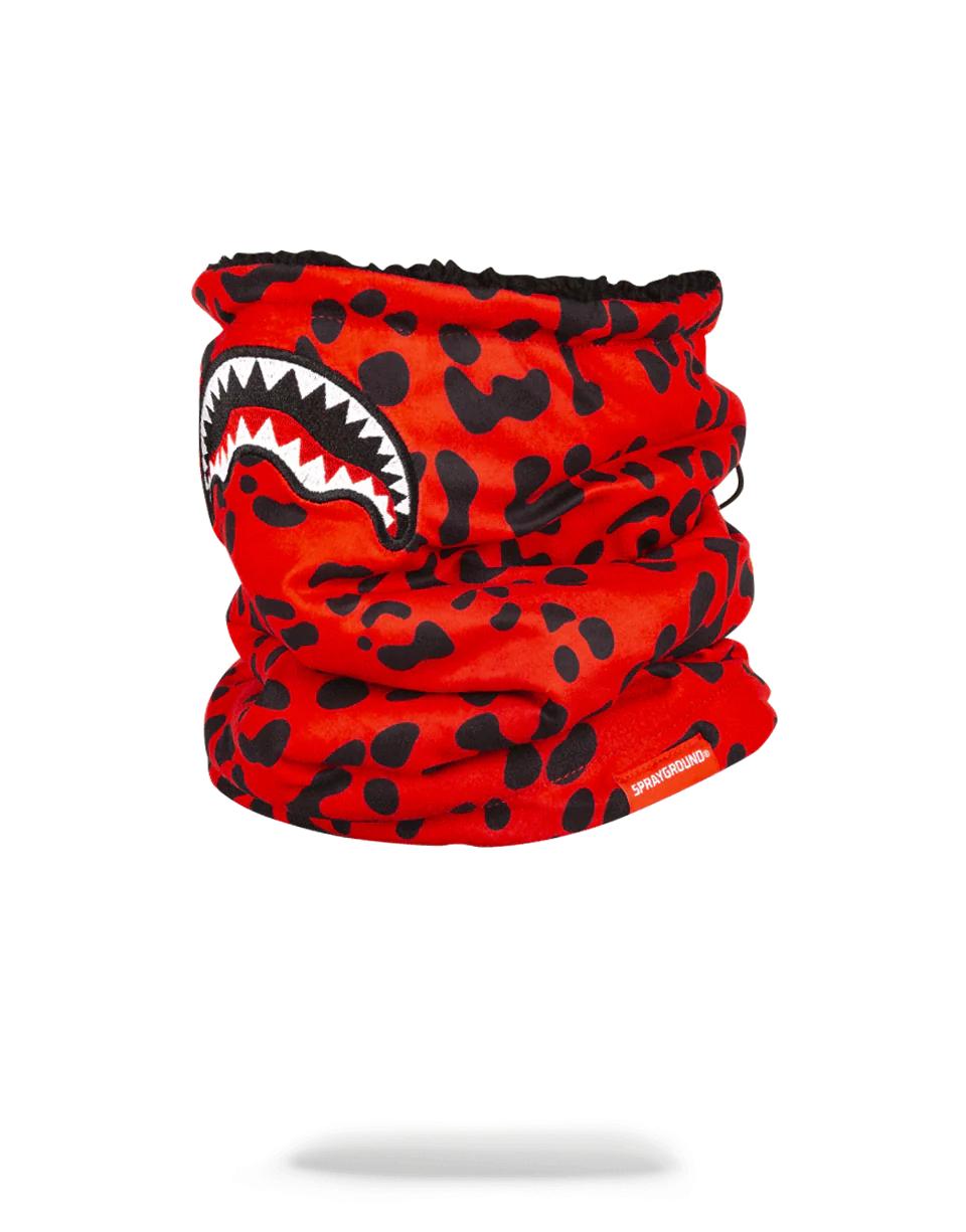 Sprayground RED LEOPARD NECK WARMER