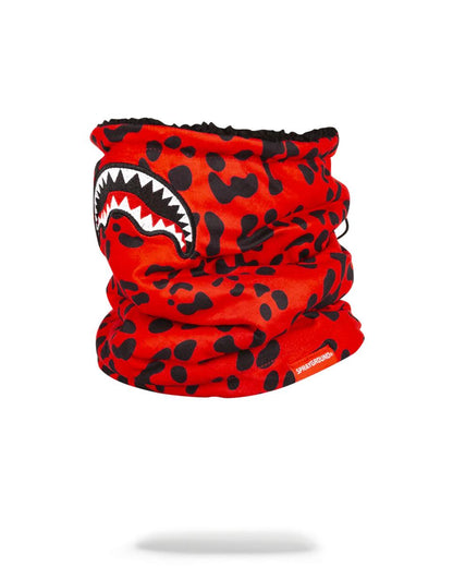 Sprayground RED LEOPARD NECK WARMER