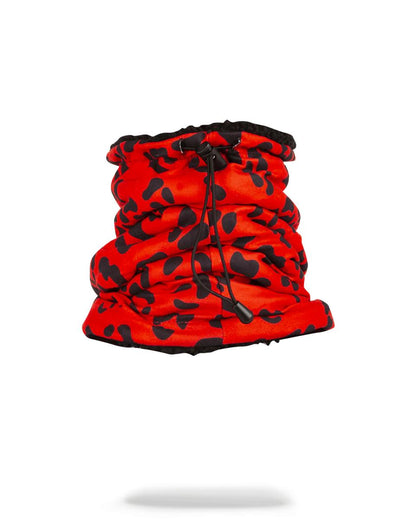 Sprayground RED LEOPARD NECK WARMER