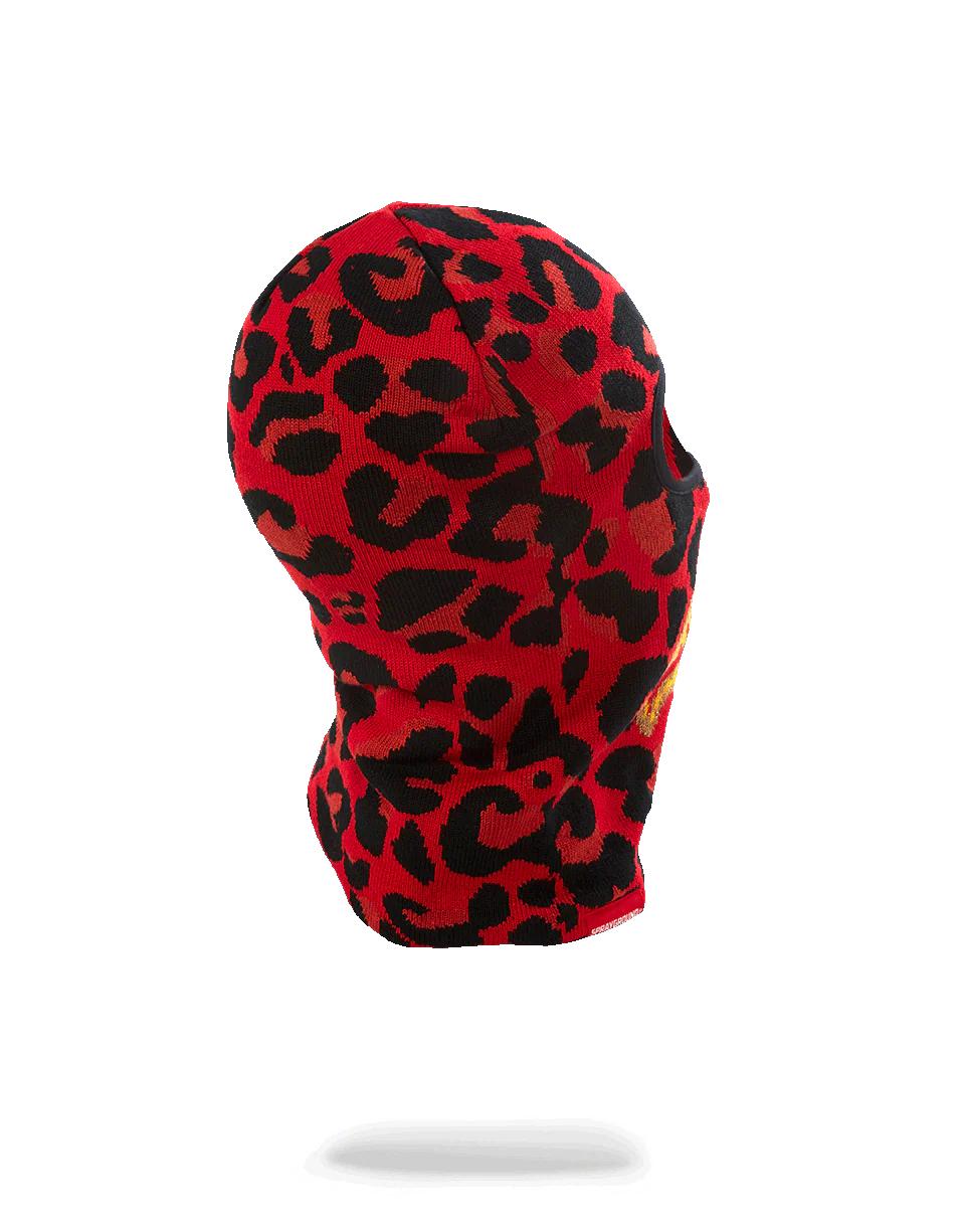 Sprayground RED LEOPARD GOLD SHARK MOUTH SKI MASK