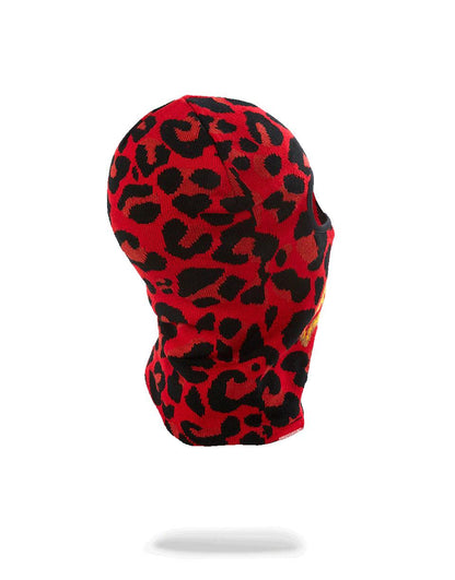 Sprayground RED LEOPARD GOLD SHARK MOUTH SKI MASK
