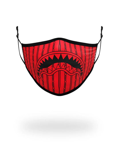 Sprayground ADULT REVERSE SHARKS IN PARIS (RED) FORM FITTING FACE MASK