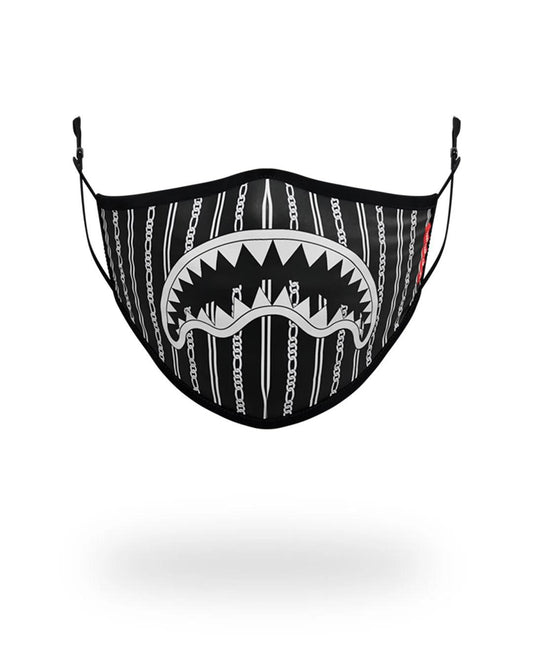 Sprayground ADULT REVERSE SHARKS IN PARIS (BLACK) FORM FITTING FACE MASK