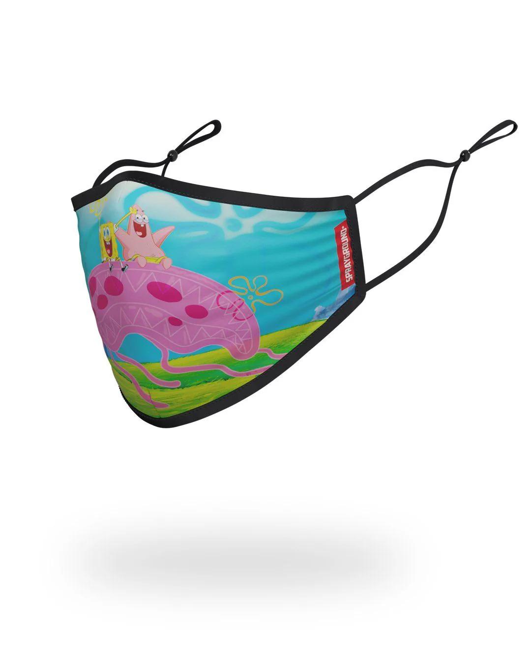 Sprayground ADULT SPONGEBOB JELLY SHARK FORM FITTING FACE-COVERING