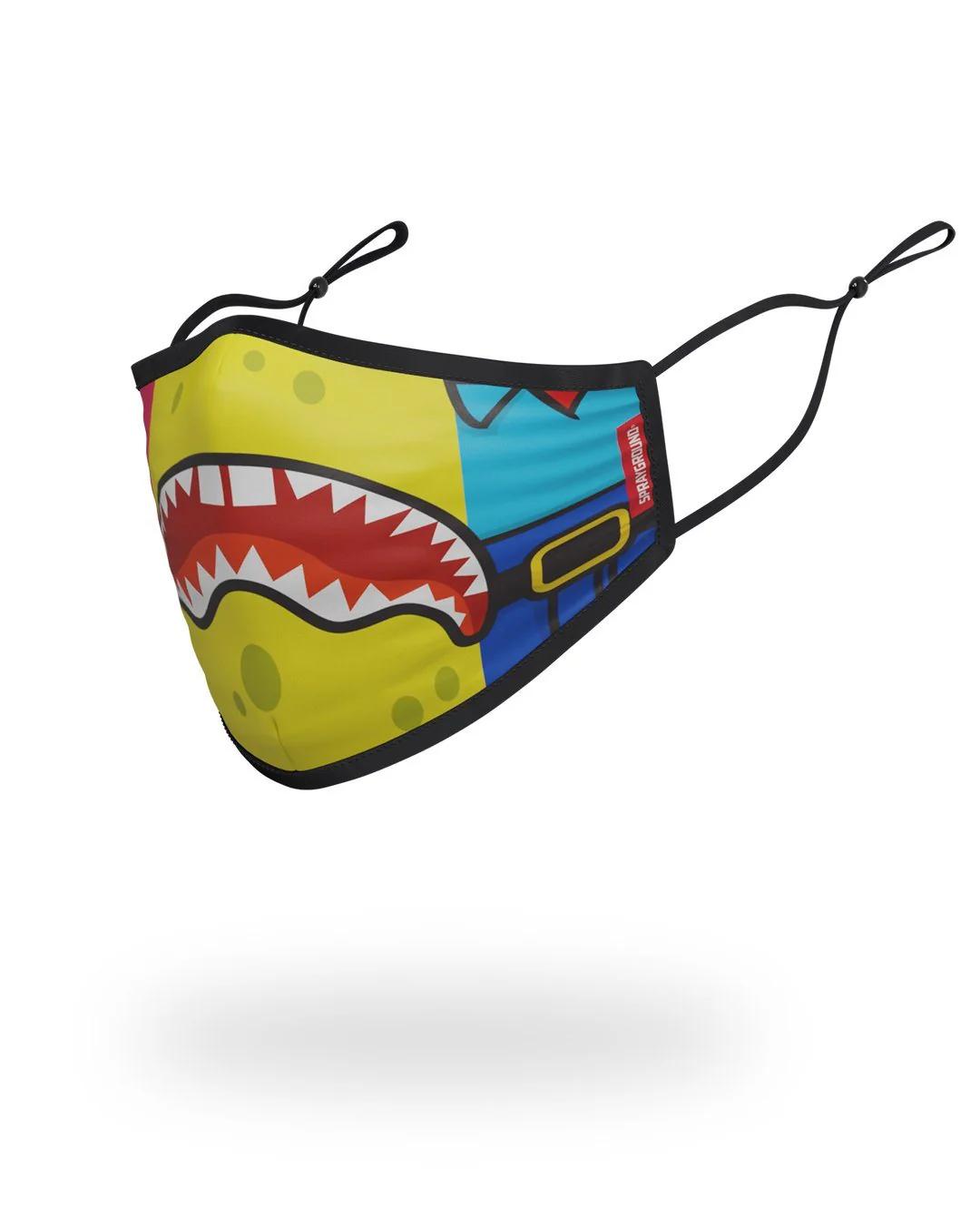 Sprayground ADULT SPONGEBOB OG SHARK FORM FITTING FACE-COVERING