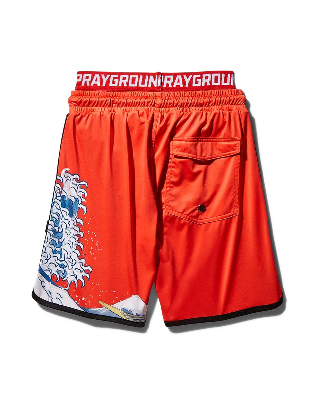 Sprayground KIDS JAPAN WAVE SWIM TRUNKS (RED)
