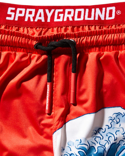 Sprayground KIDS JAPAN WAVE SWIM TRUNKS (RED)