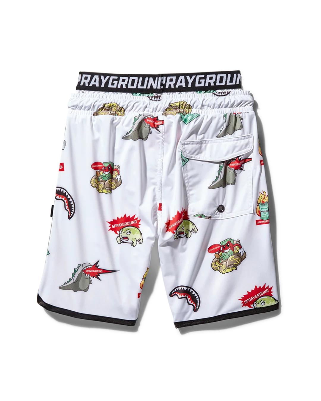 Sprayground KIDS PATCH ALL-IN SWIM TRUNKS (WHITE)