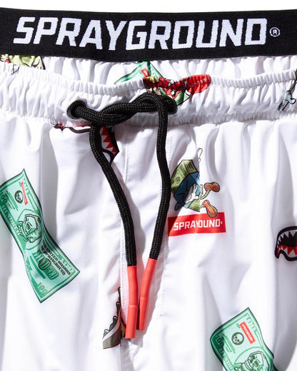 Sprayground PATCH ALL-IN CORTO SWIM TRUNKS (WHITE)