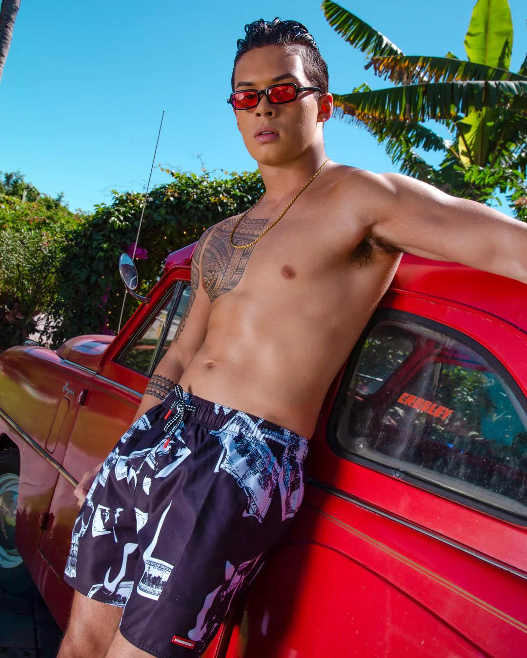 Sprayground MONEY NIGHT SHOTO SWIM TRUNKS