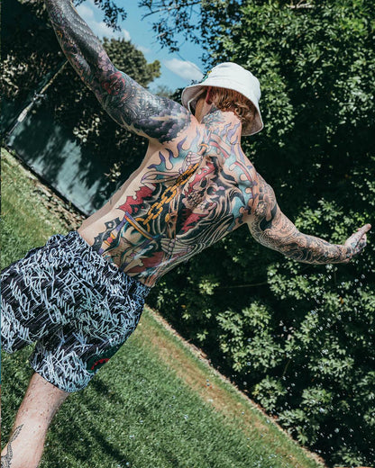 Sprayground SCRIBBLE SHARK SHOTO SWIM TRUNKS