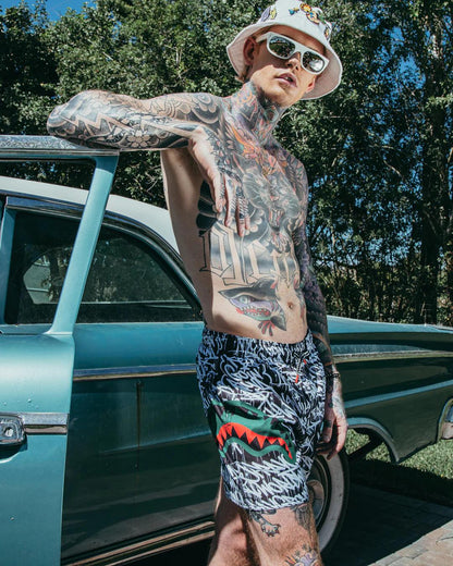 Sprayground SCRIBBLE SHARK SHOTO SWIM TRUNKS