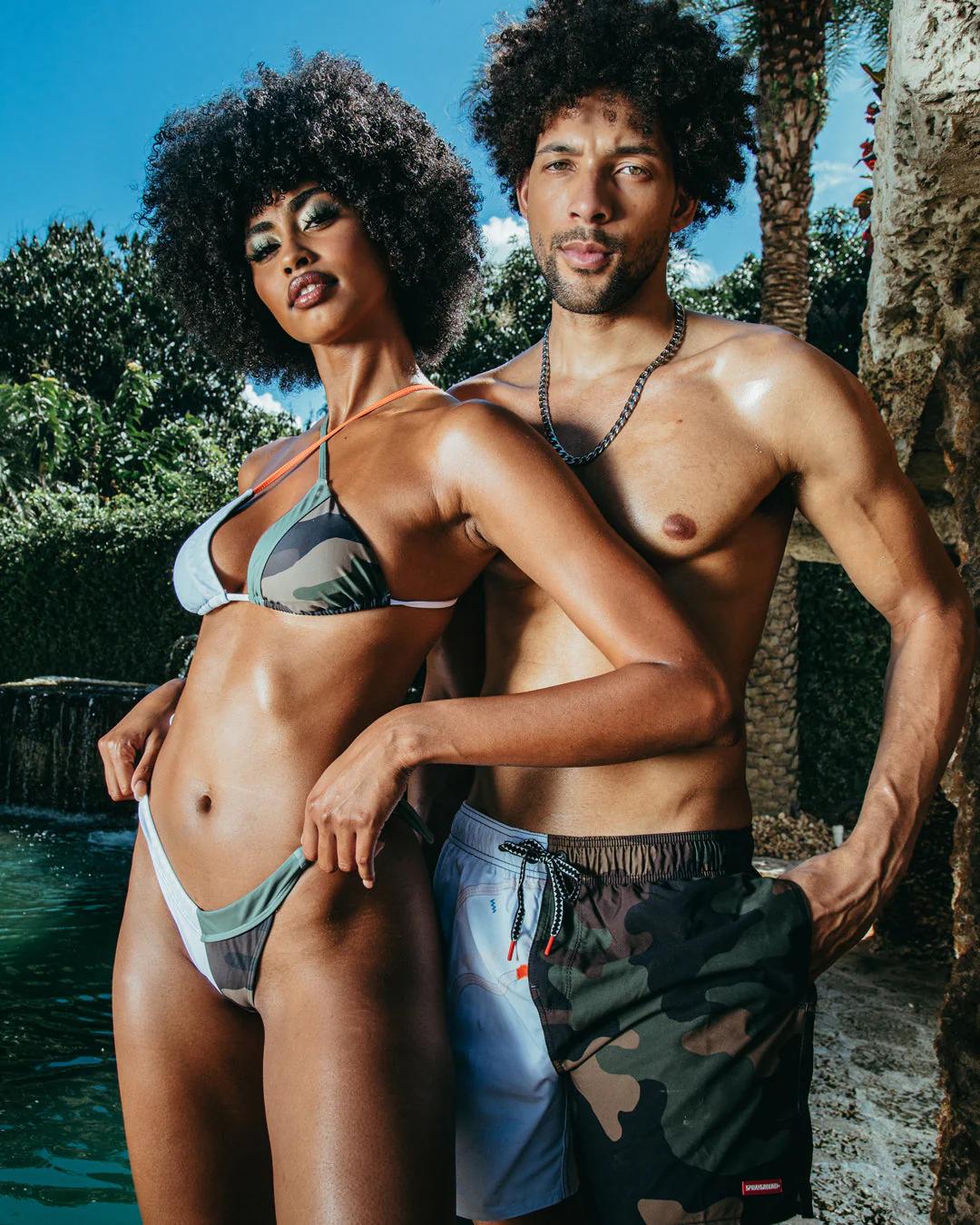 Sprayground SPLIT BITE CAMO SHOTO SWIM TRUNKS