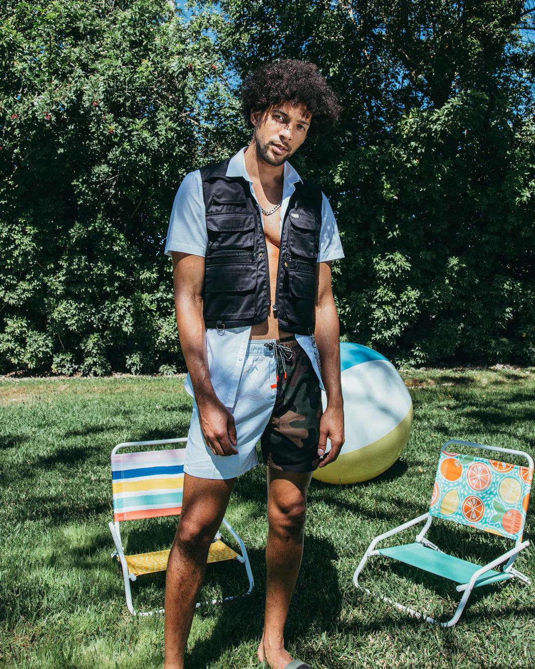 Sprayground SPLIT BITE CAMO SHOTO SWIM TRUNKS