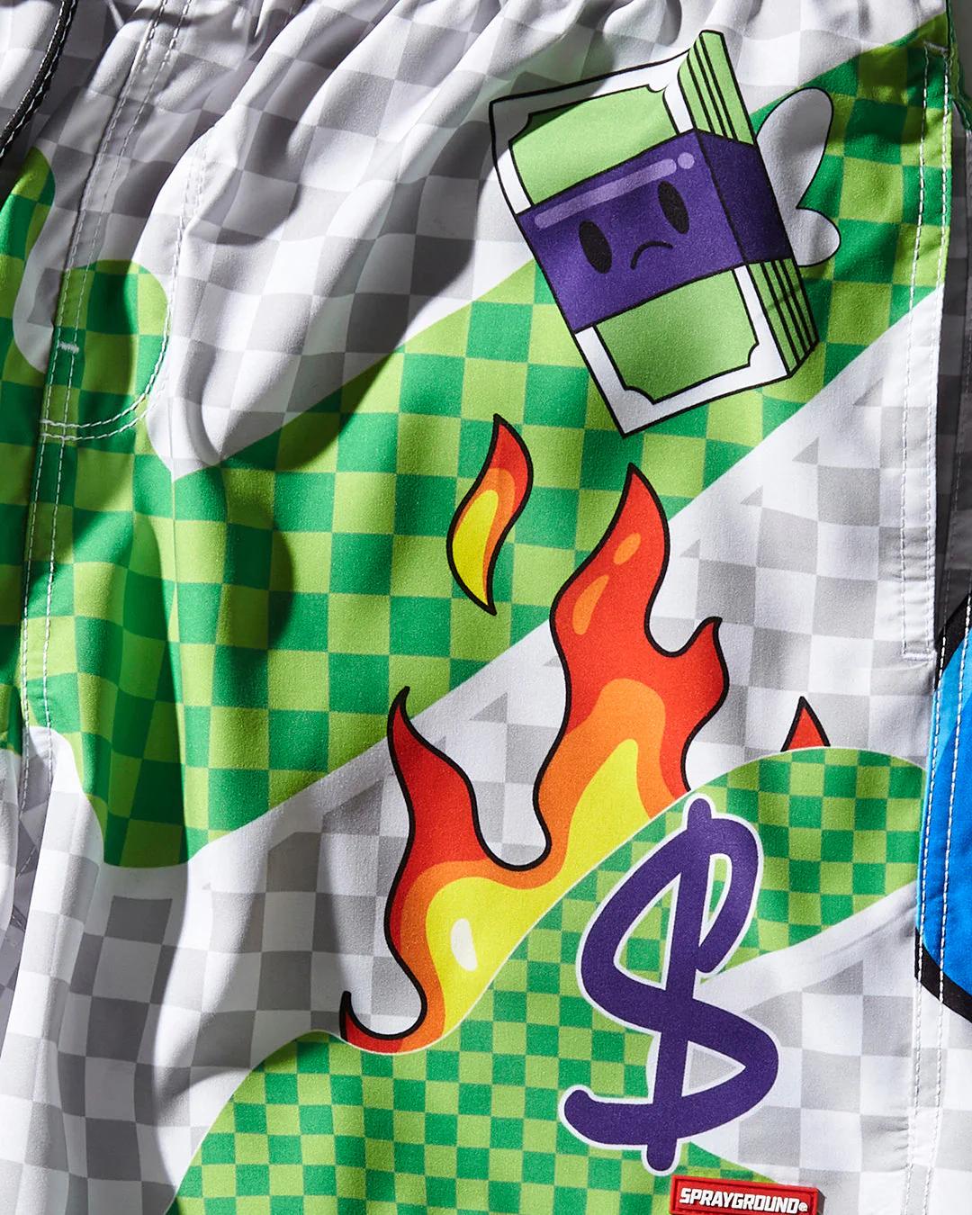 Sprayground WTF ART SHOTO SWIM TRUNKS