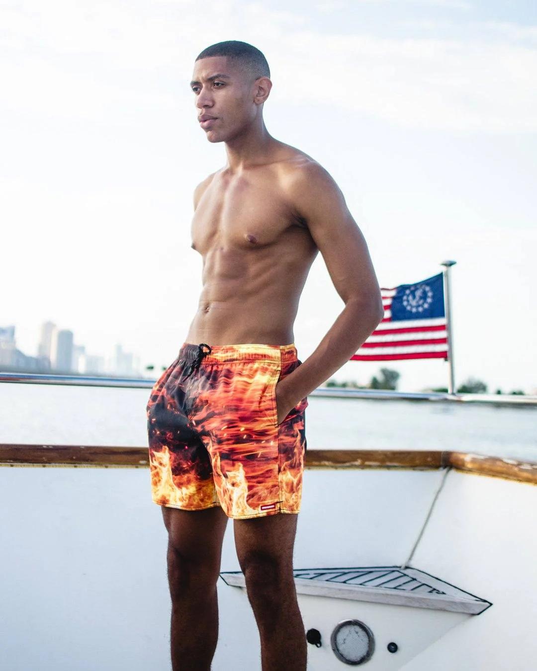 Sprayground CAMO FIRE SHOTO SWIM TRUNKS