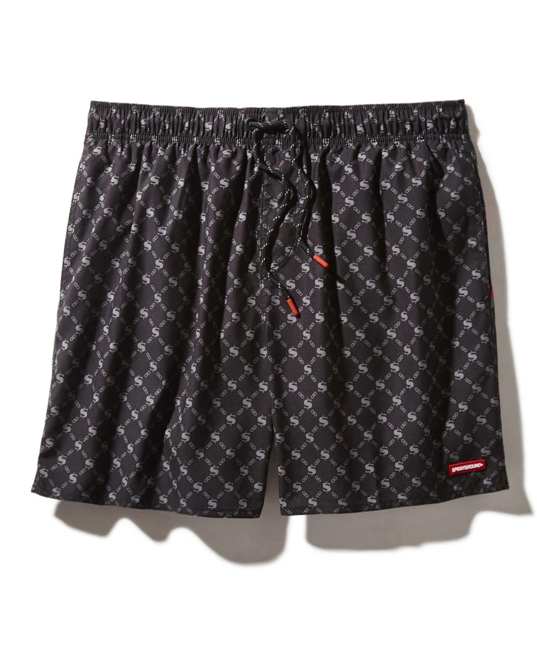 Sprayground MIDNIGHT MONEY PATTERN SHOTO SWIM TRUNKS