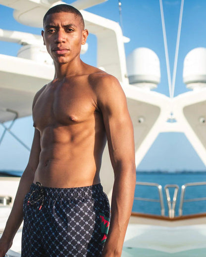 Sprayground MIDNIGHT MONEY PATTERN SHOTO SWIM TRUNKS