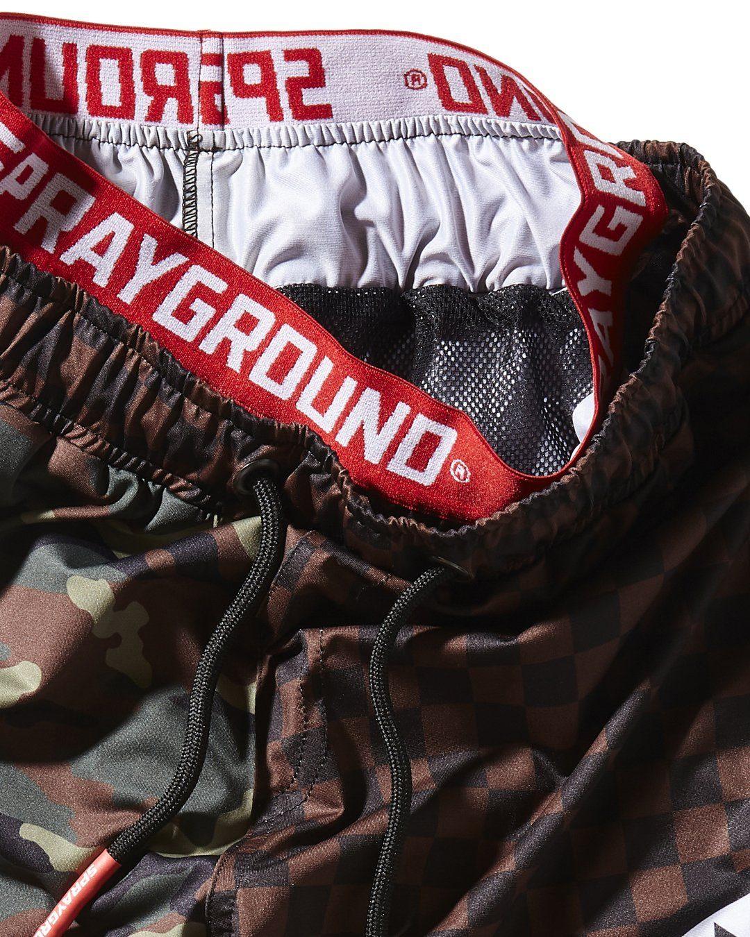 Sprayground KIDS CHECKS & CAMO SWIM TRUNKS