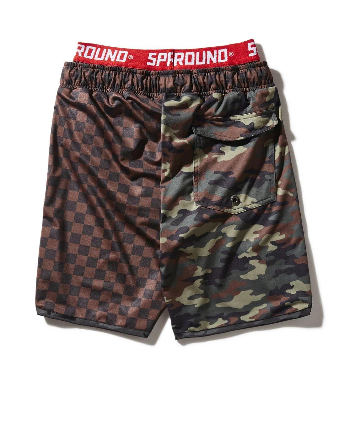 Sprayground KIDS CHECKS & CAMO SWIM TRUNKS