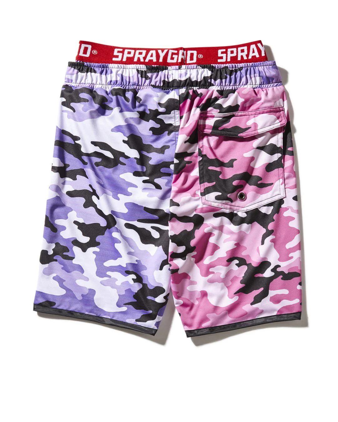 Sprayground KIDS SPLIT CAMO SWIM TRUNKS