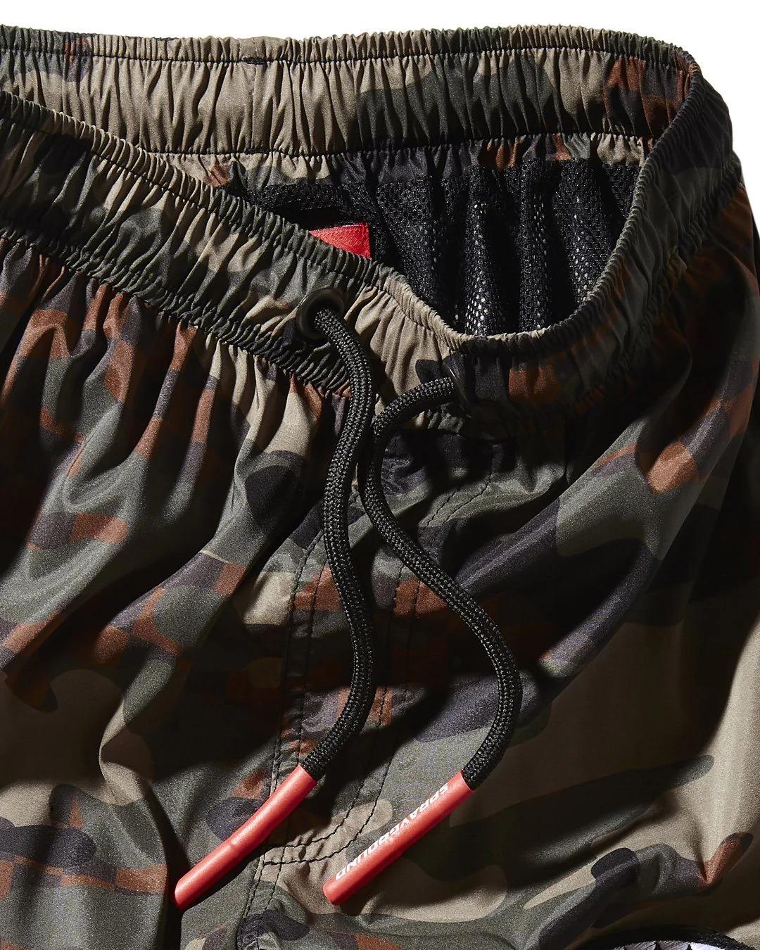 Sprayground KIDS CAMO CHECKERED SWIM TRUNKS