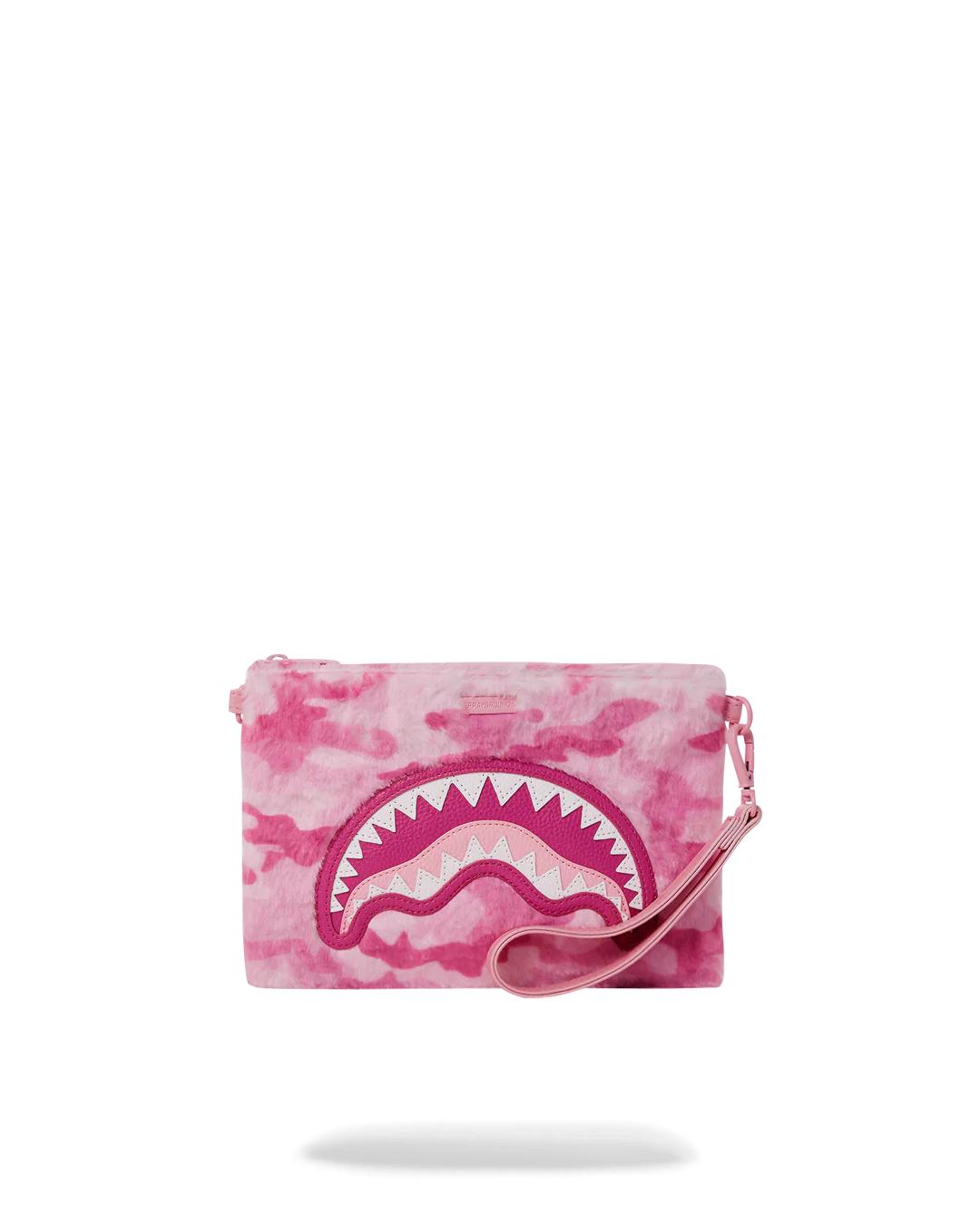 Sprayground FURRROCIOUS IN PINK CROSSOVER CLUTCH