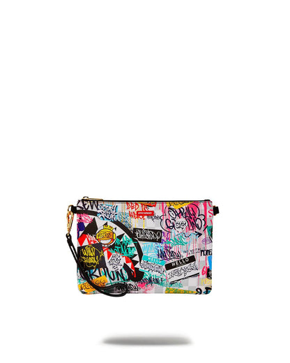 Sprayground CREATE ANOTHER DAY CROSSOVER CLUTCH W/ SHOULDER STRAP