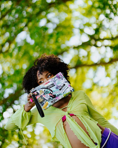 Sprayground CREATE ANOTHER DAY CROSSOVER CLUTCH W/ SHOULDER STRAP