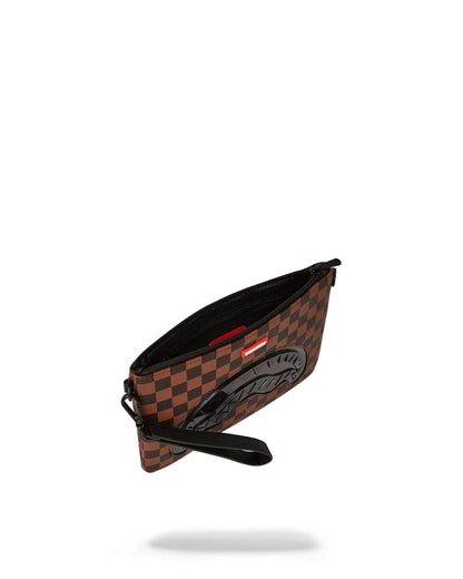 Sprayground SHARKS IN PARIS CLEAR FOR TAKEOFF CROSSOVER CLUTCH WITH STRAP