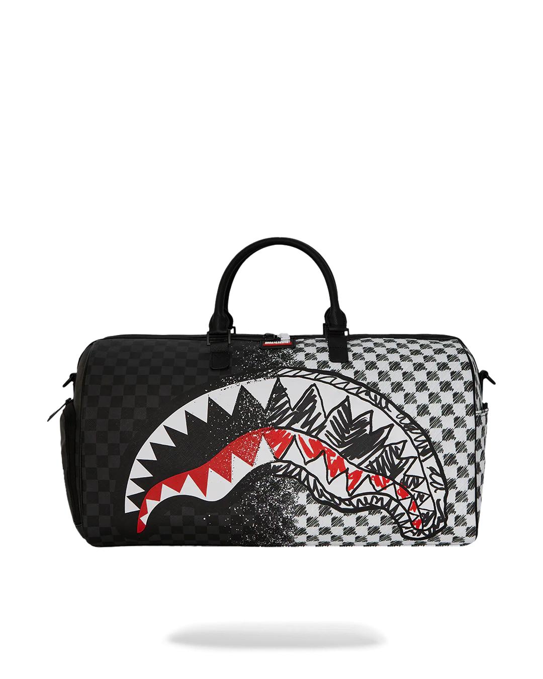 Sprayground SCRIBBLE DRIBBLE CHECK DUFFLE