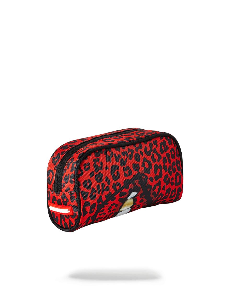 Sprayground RED LEOPARD LIPS PENCIL CASE