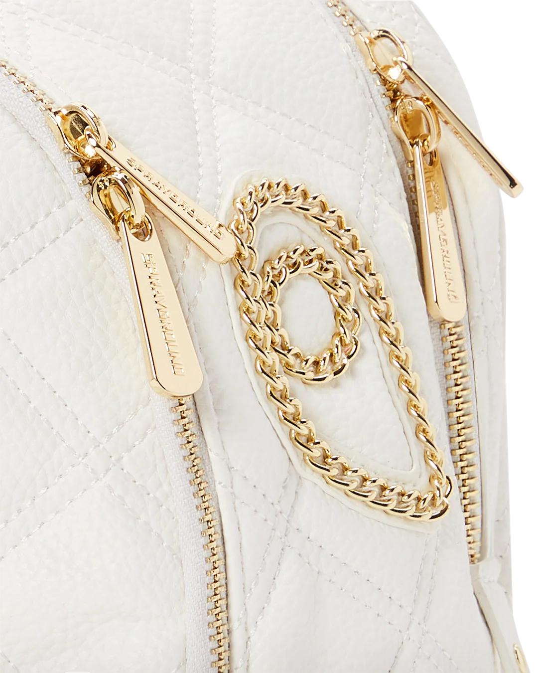 Sprayground RIVIERA LE BLANC GOLD CHAIN SHARK SAVAGE BACKPACK