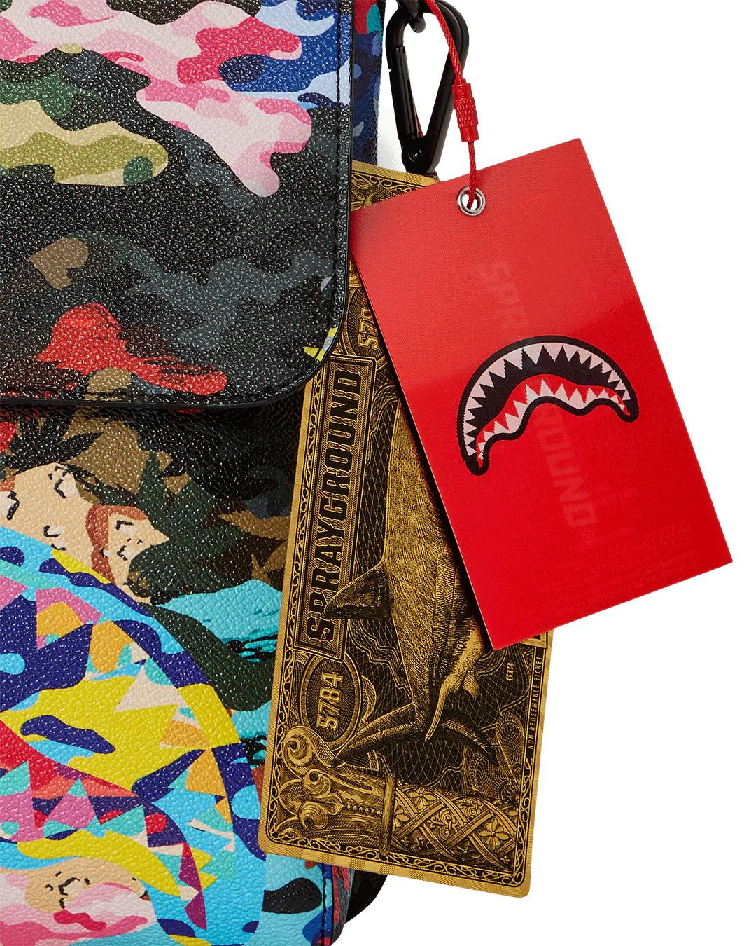 Sprayground SLICED AND DICED CAMO MESSENGER SLING BAG