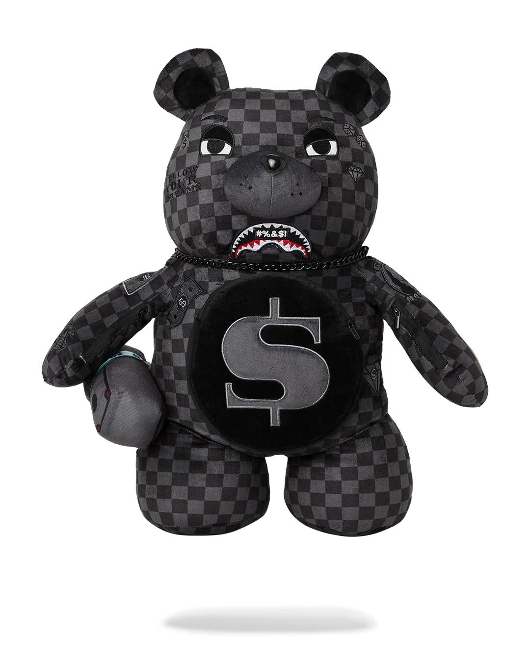Sprayground WHAT THE BEEP' SHARK MONEYBEAR TEDDYBEAR BACKPACK