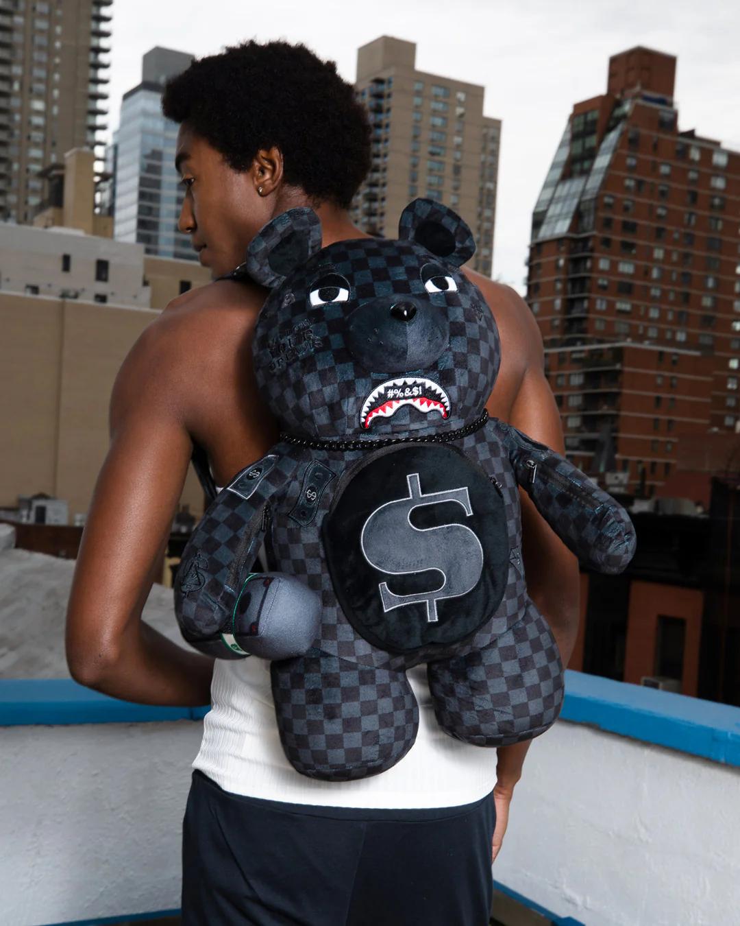 Sprayground WHAT THE BEEP' SHARK MONEYBEAR TEDDYBEAR BACKPACK