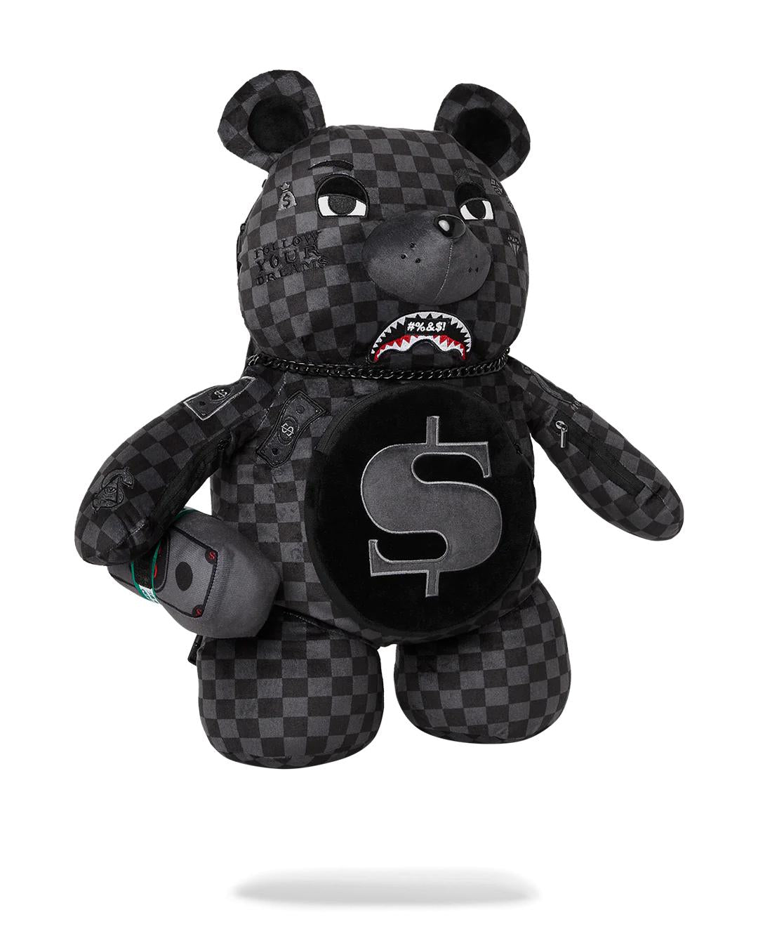 Sprayground WHAT THE BEEP' SHARK MONEYBEAR TEDDYBEAR BACKPACK