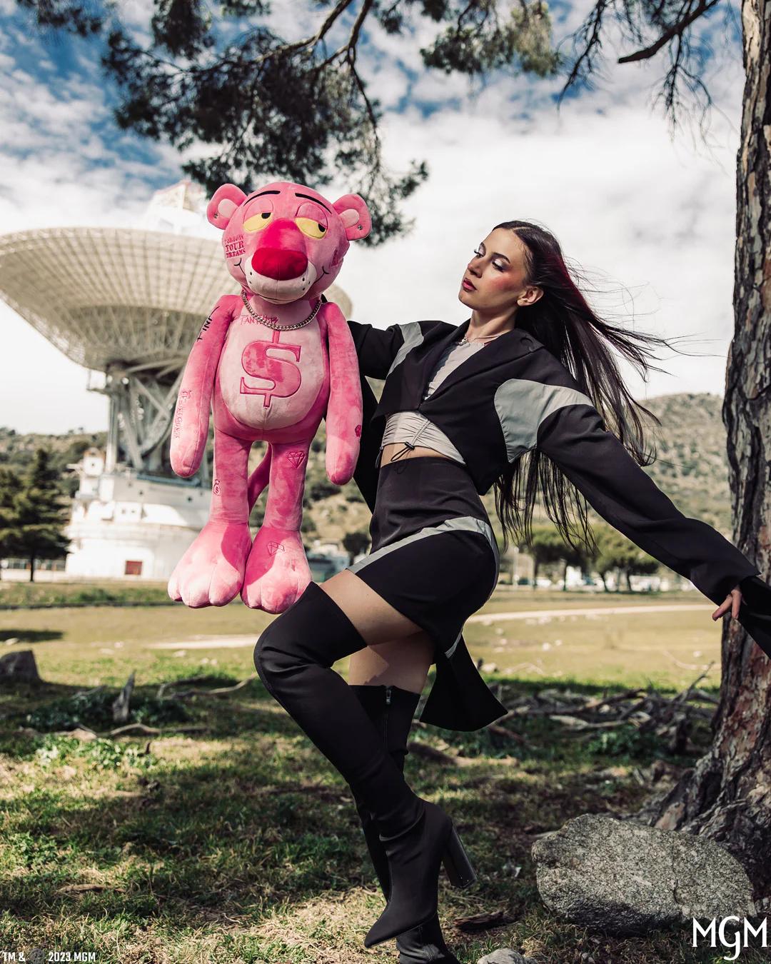 Sprayground PINK PANTHER UP TO NO GOOD TEDDY BEAR BACKPACK