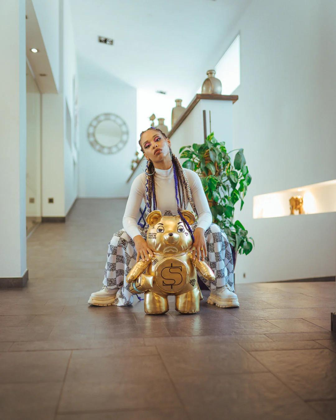 Sprayground GOLD RUSH MONEYBEAR TEDDYBEAR BACKPACK